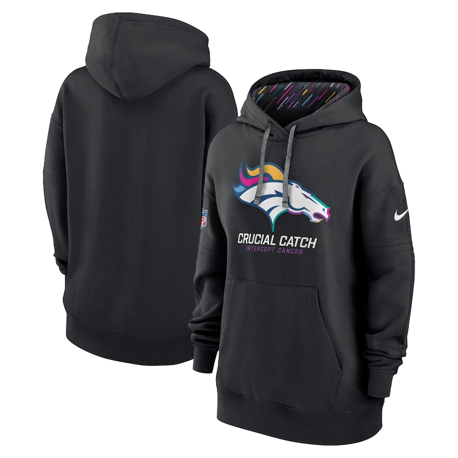 Women Denver Broncos Black 2024 Nike NFL hoodie 2